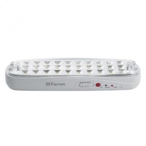 Светильник светодиодный аварийный Feron 30 LED AC/DC, белый, EM111