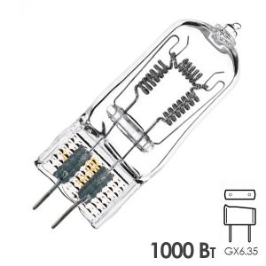 Лампа специальная галогенная Osram 64575 EGY P1/15 1000W 3400K 230V GX6.35 33000lm 15h d24x67.5mm