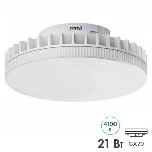 Лампа светодиодная таблетка Gauss Elementary 21W 4100K 230V GX70 2000Lm холодный свет