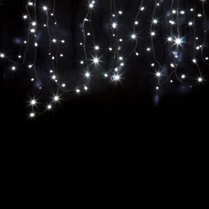 Гирлянда Нить (дюраплей) 200LED 16W 24V эффект мерцания, черный каучук, свет белый IP67 бухта 20м