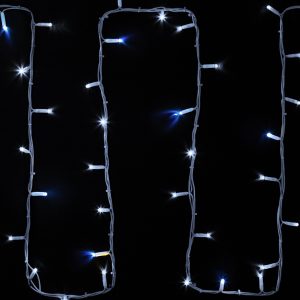 Гирлянда Нить (дюраплей) 200LED 14W 24V, с эффектом мерцания, белый каучук, цвет белый, бухта 20м