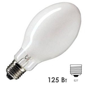 Лампа ртутная газоразрядная Мегаватт ДРЛ 125W E27 высокого давления