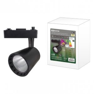 Светильник трековый TDM однофазный LED TRL-01-030-WB 30W 24гр 3000K 3000Lm 230V 80Ra черный IP40