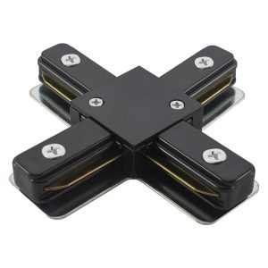 Коннектор TDM Х-образный для шинопровода TLC-01-BL-X, черный,