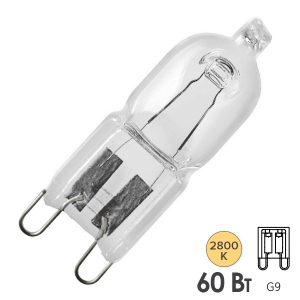 Лампа галогенная капсульная Osram 66760 ECO Halopin 60W(75W) 220V G9