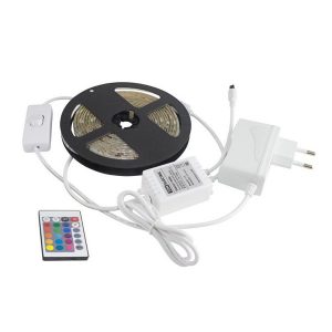 Комплект светодиодной ленты TDM SMD5050-30 LED/m 7,2W/m RGB 12V IP20 упаковка 3 метра IR-контроллер