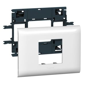 Рамка с суппортом DLP Legrand Mosaic на 2 модуля для крышки 85мм