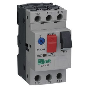 Автомат защиты двигателя DEKraft ВА-431 3P 20,0-25,0A 15кА