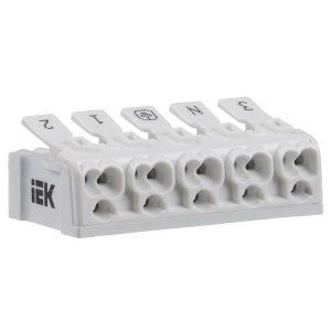 Клемма пружинная ИЭК соединительная КСП5-3L+N+PE х (0,5-2,5) [уп. 100шт]