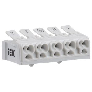 Клемма пружинная ИЭК соединительная КСПн5-3L+N+PE х (0,5-2,5) [уп. 100шт]