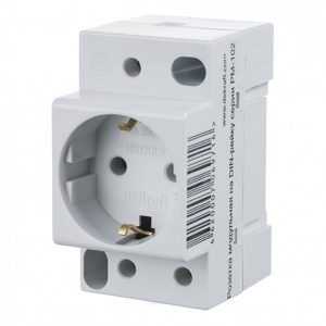 Розетка модульная DEKraft на DIN-рейку РМ-102 2P+PEN 16A 220В
