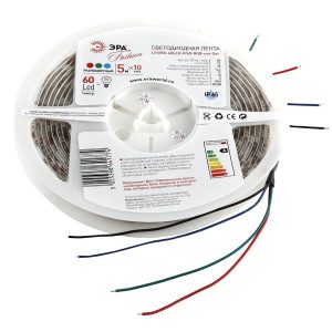 Лента светодиодная ЭРА LS5050-14,4-60-12-RGB-IP65-1 year-5m 12V (упаковка 5м)
