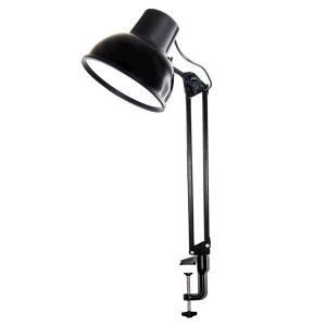 Светильник настольный Бета-КУ НДБ37-60-171 под лампу ЛОН/LED max 60W, 220V Е27, на струбцине, черный