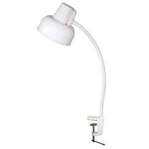 Светильник настольный Бета-СШ НДБ37-60-175 под лампу ЛОН/LED max 60W, 220V Е27, на струбцине, белый