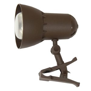Светильник настольный Надежда 1-мини НДБ37-40-016 под лампу ЛОН/LED max 40W 220V Е27, клипса шоколад