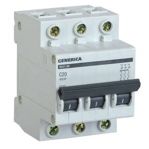 Автоматический выключатель Generica (ИЭК) ВА 47-29 3Р 20А 4,5кА характеристика С (автомат электрический)