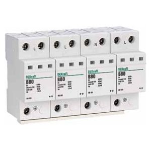 Ограничитель перенапряжений DEKraft ОП-101 3P+N In-40кА Im-80кА класс B(I) 420В