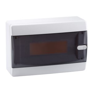 Щит навесной КЭАЗ OptiBox P-CNK-1-12-IP41 12 модулей прозрачная черная дверца IP41 (электрический шкаф)