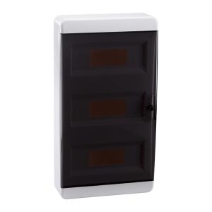 Щит навесной КЭАЗ OptiBox P-BNK-2-36-IP41 36 (3x12) модулей прозрачная черная дверца IP41 (электрический шкаф)