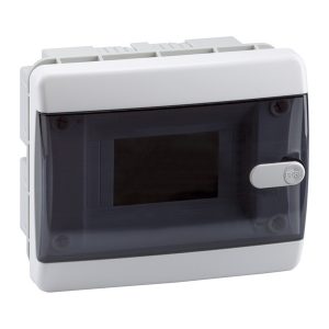Щиток встраиваемый КЭАЗ OptiBox P-CVK-1-06-IP41 6 модулей прозрачная черная дверца IP41