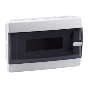 Щит встраиваемый КЭАЗ OptiBox P-CVK-1-12-IP41 12 модулей прозрачная черная дверца IP41