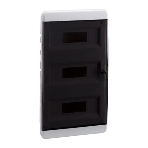 Щит встраиваемый КЭАЗ OptiBox P-BVK-2-36-IP41 36 (3x12) модулей прозрачная черная дверца IP41