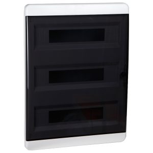 Щит встраиваемый КЭАЗ OptiBox P-BVK-2-54-IP41 54 (3x18) модулей прозрачная черная дверца IP41