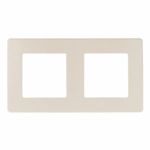 Рамка на 2 поста Эра 12 Сатин, слоновая кость 12-5102-02 (бежевый)