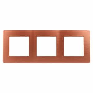 Рамка на 3 поста Эра 12 Сатин, медь 12-5103-14