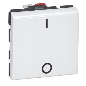 Выключатель двухполюсный Legrand Mosaic -2М белый New