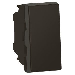 Кнопочный выключатель Legrand Mosaic -1М матовый черный New