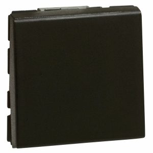 Кнопочный выключатель Legrand Mosaic -2М матовый черный New