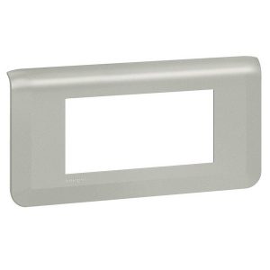 Рамка Legrand Mosaic 4 модуля алюминий New