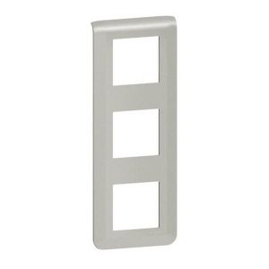 Рамка Legrand Mosaic 3х2 модуля вертикальная алюминий New