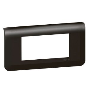 Рамка Legrand Mosaic 4 модуля матовый черный New