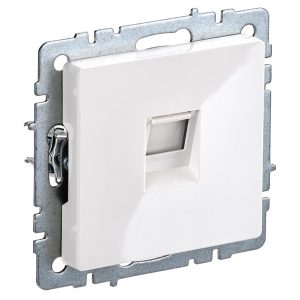 Розетка компьютерная ИЭК BRITE RJ45 кат.6 белый (РК11-БрБ)