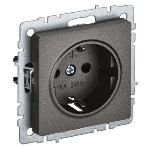 Розетка ИЭК BRITE 2P+E Schuko 16А бронза (РС11-1-0-БрТБ)
