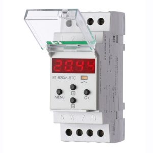 Терморегулятор Деви RT-820M-RTC(-30° +140°) DIN с датчиком RT823