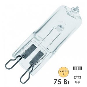 Лампа галогенная капсульная Foton HCS CL 75W 220V G9 прозрачная