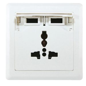 Блок мультифункциональный TDM Сенеж 1 2П 10А 250В + 2 USB-порта для зарядки 5В 2,1А белый