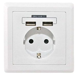 Блок мультифункциональный TDM Сенеж 2 2П+3 16А 250В + 2 USB-порта для зарядки 5В 2,1А белый