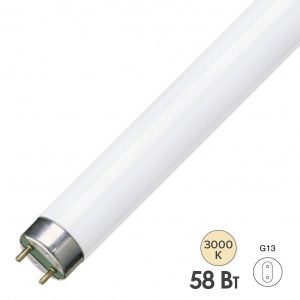Люминесцентная линейная лампа T8 Osram L 58W/830 3000K LUMILUX RUS G13 1500mm СМ