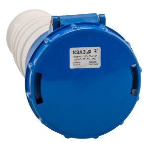 Розетка кабельная КЭАЗ 233 63А 6h 220AC 2P+PE IP67