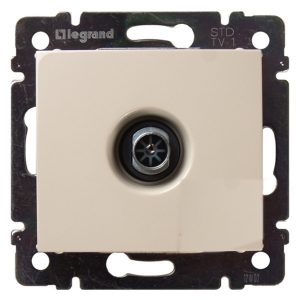 Розетка телевизионная Legrand Valena TV проходная 14дБ 2400мГц слоновая кость (774331 в упаковке) (бежевый)
