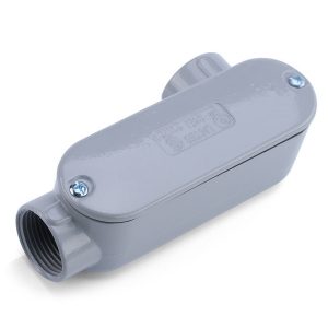 Коробка распределительная Fortisflex КРВ-Л 25 (1”) угловая левая для металлорукава IP65 серая