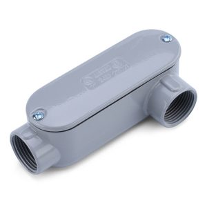 Коробка распределительная Fortisflex КРВ-П 38 (1 1/2”) угловая правая для металлорукава IP65 серая