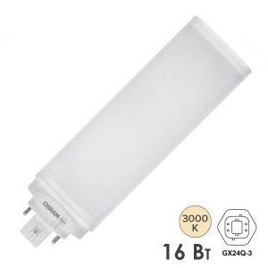 Лампа компактная светодиодная Osram DULUX T/E 32 LED 16W/830 3000K HF GX24q-3 (ЭПРА-220V)