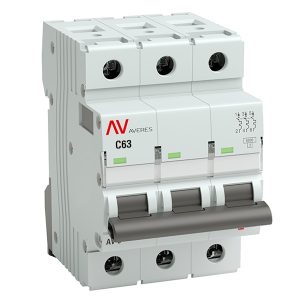 Выключатель автоматический EKF AVERES AV-6 63A (C) 3P трехфазный 6kA