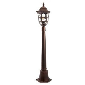 Светильник садово-парковый Варшава Feron PL696 60W E27 230V IP44 коричневый столб