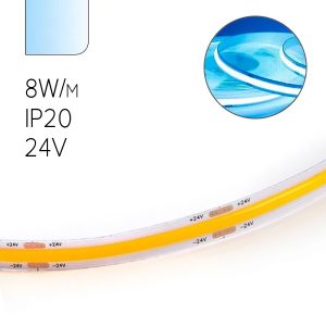 Светодиодная COB лента Feron LS530 320SMD(2110) 8W/м 6500K 24V IP20 5000x8x1.8mm